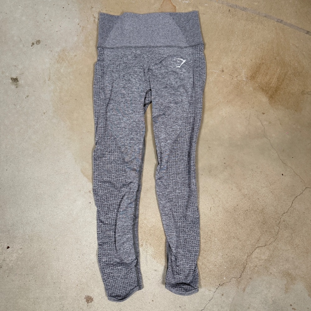 Gymshark Adapt Fleck Seamless Leggings Grey Women's Medium Workout Athleisure